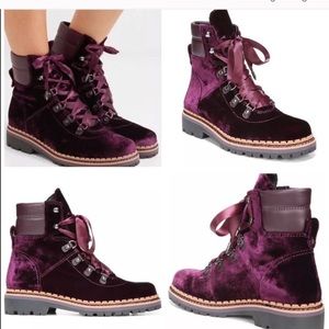 Sam Edelman Browns Velvet Lace up boots